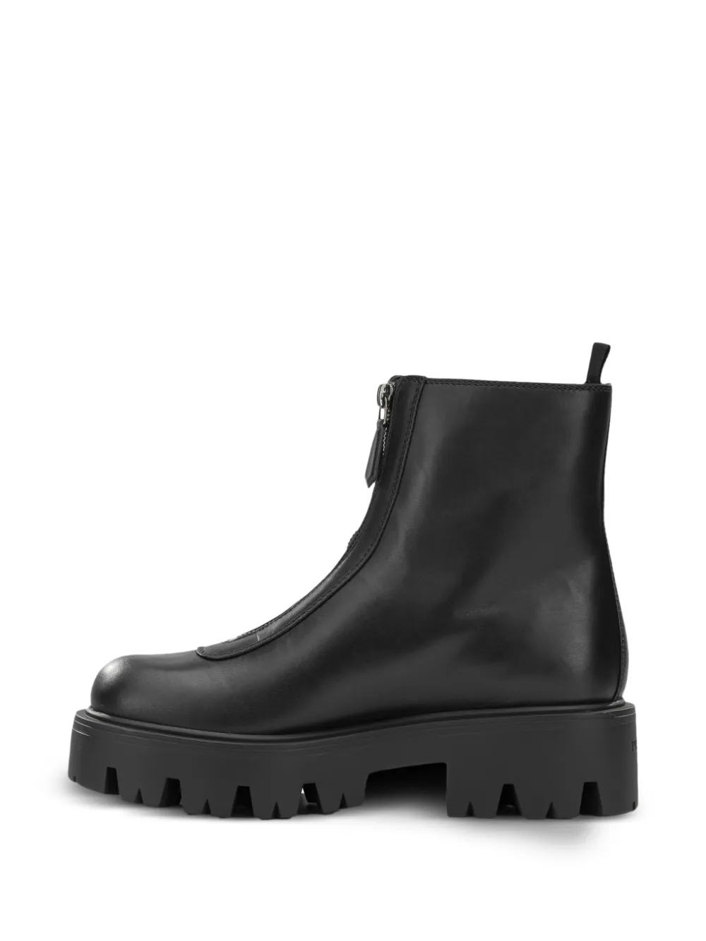 Prada Leren enkellaarzen Zwart