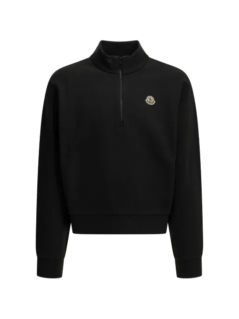 Moncler logo-patch quarter-zip sweatshirt