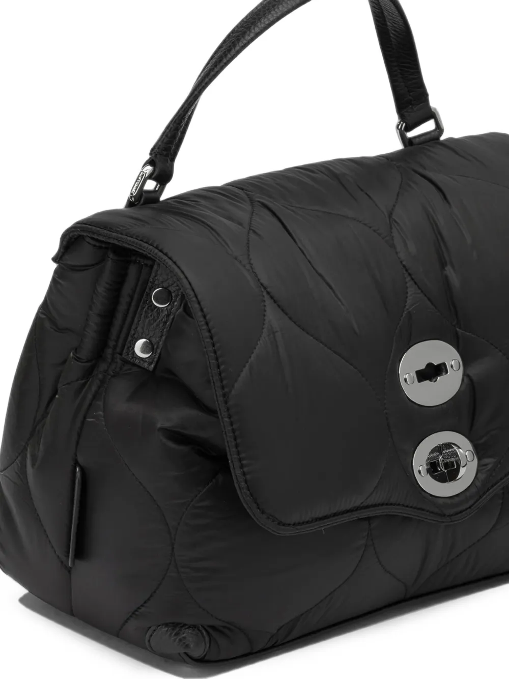 Zanellato Kleine Postina Lunaria gewatteerde shopper Zwart