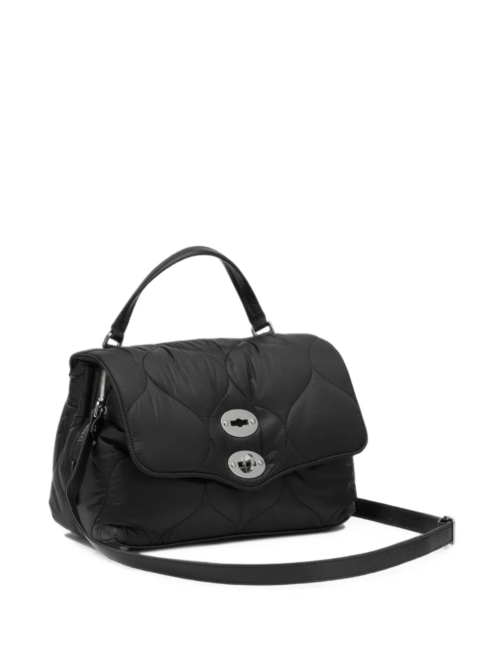 Zanellato Kleine Postina Lunaria gewatteerde shopper Zwart