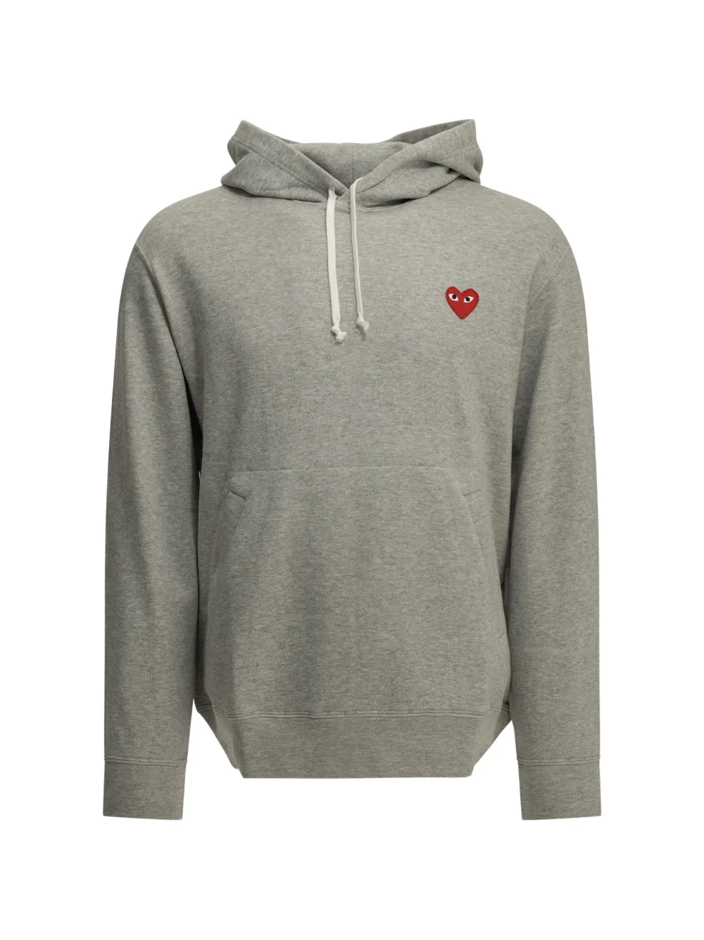 Comme Des Garçons Play Red Emblem heart-patch hoodie - Grigio