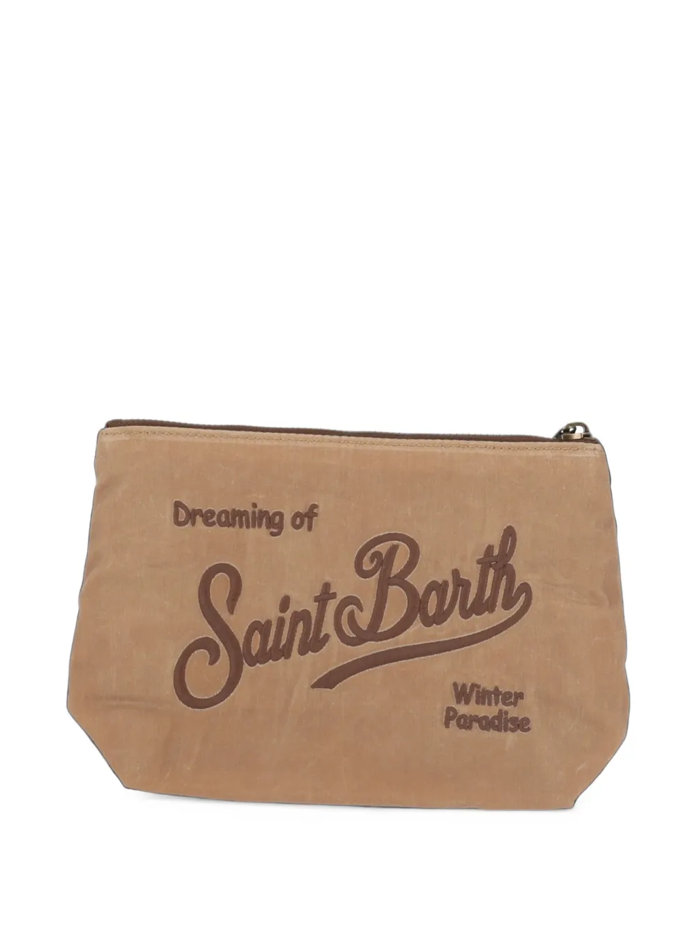MC2 Saint Barth Kids Aline logo-embroidered pouch Beige