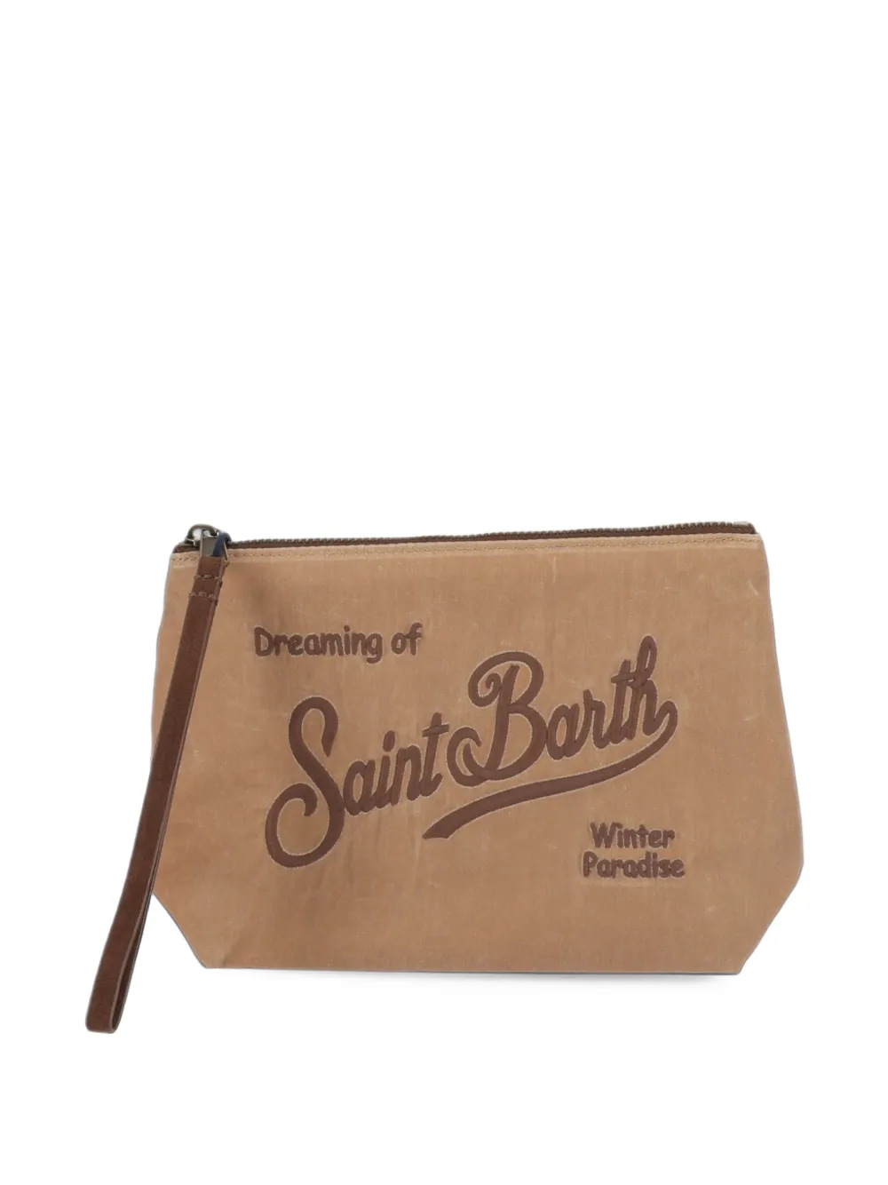 MC2 Saint Barth Kids Aline logo-embroidered pouch Beige