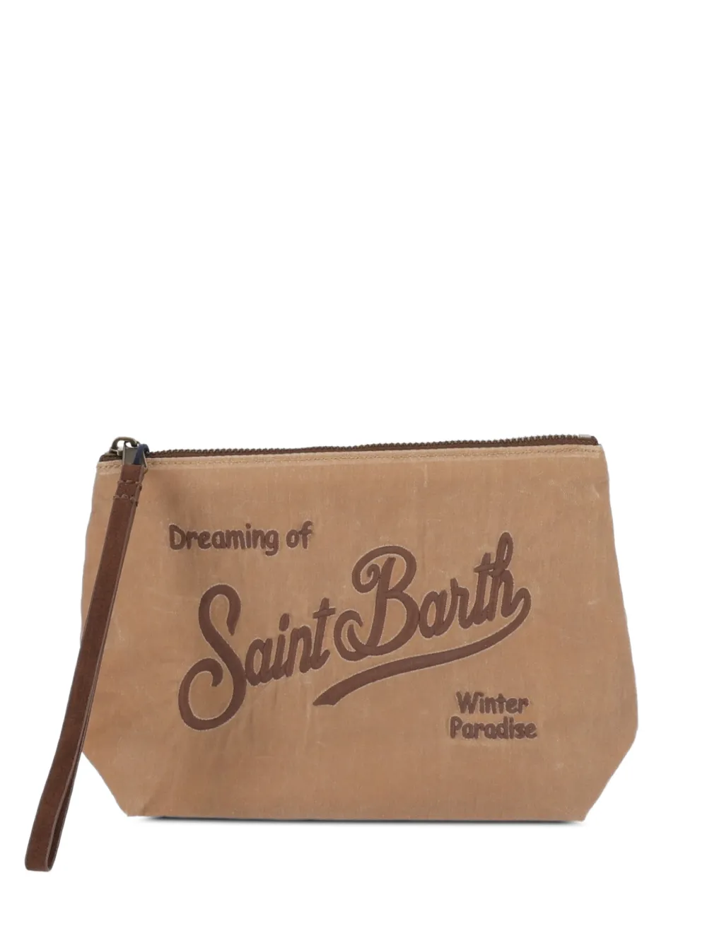 MC2 Saint Barth Kids Aline buidel met geborduurd logo Beige