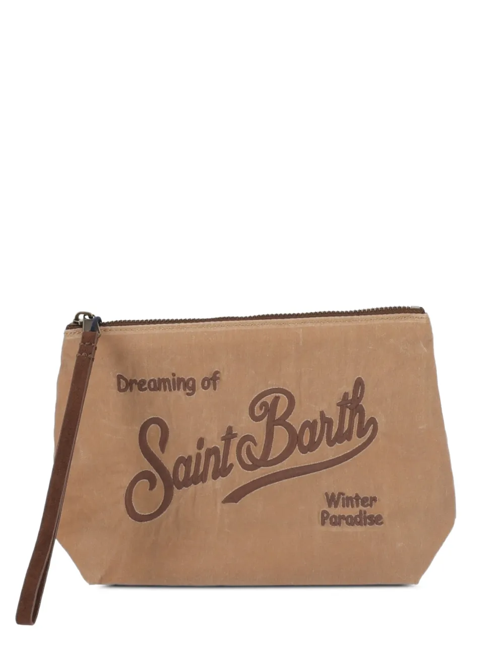 MC2 Saint Barth Kids Aline buidel met geborduurd logo Beige