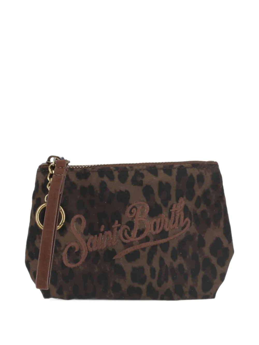 MC2 Saint Barth Aline leopard-print clutch bag Bruin