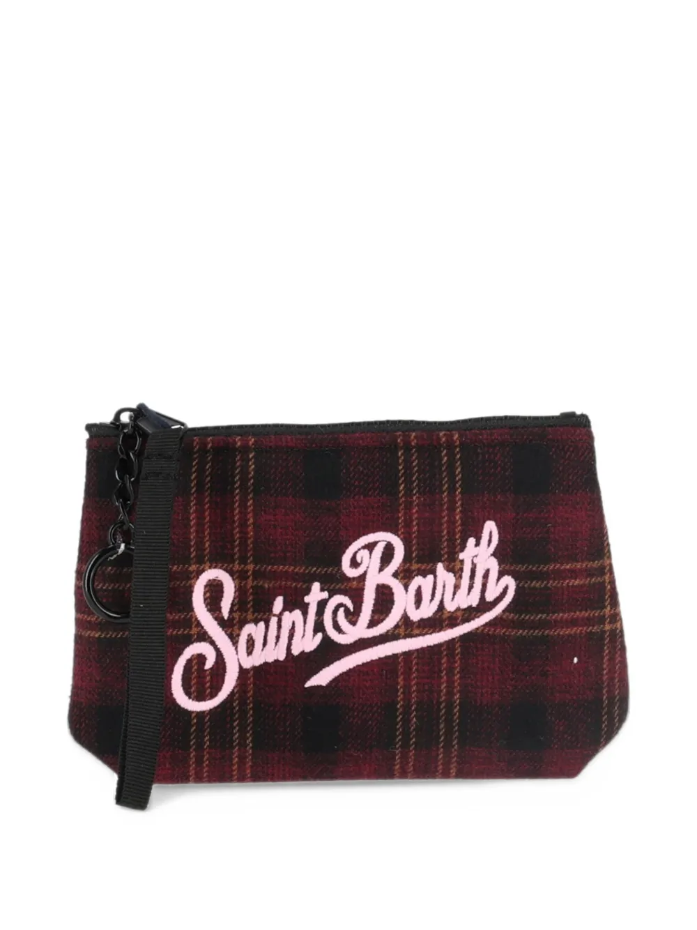 MC2 Saint Barth Kids mini Aline tartan pouch Rood