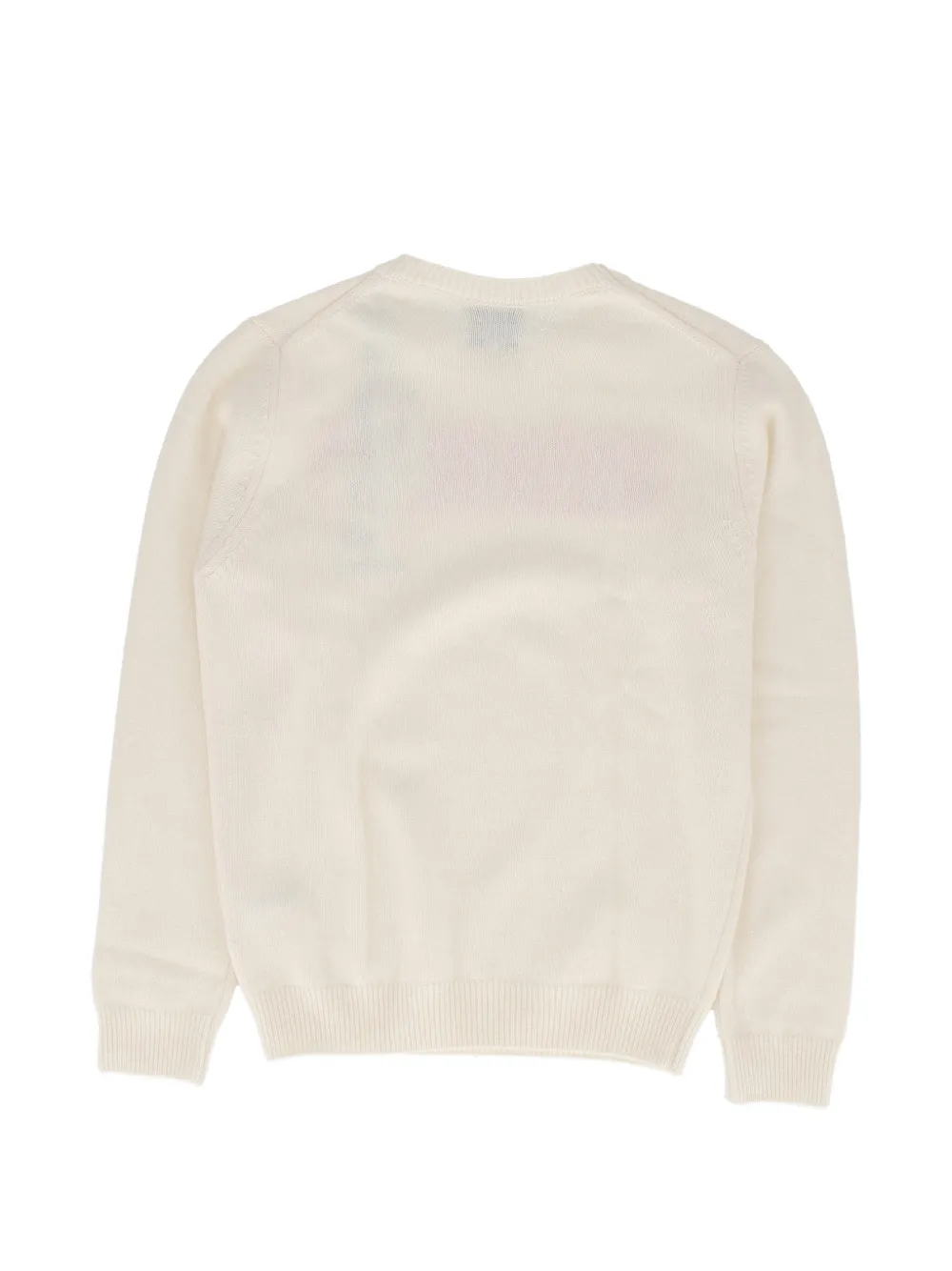 MC2 Saint Barth Kids Trui met ronde hals en slogan-intarsia Wit