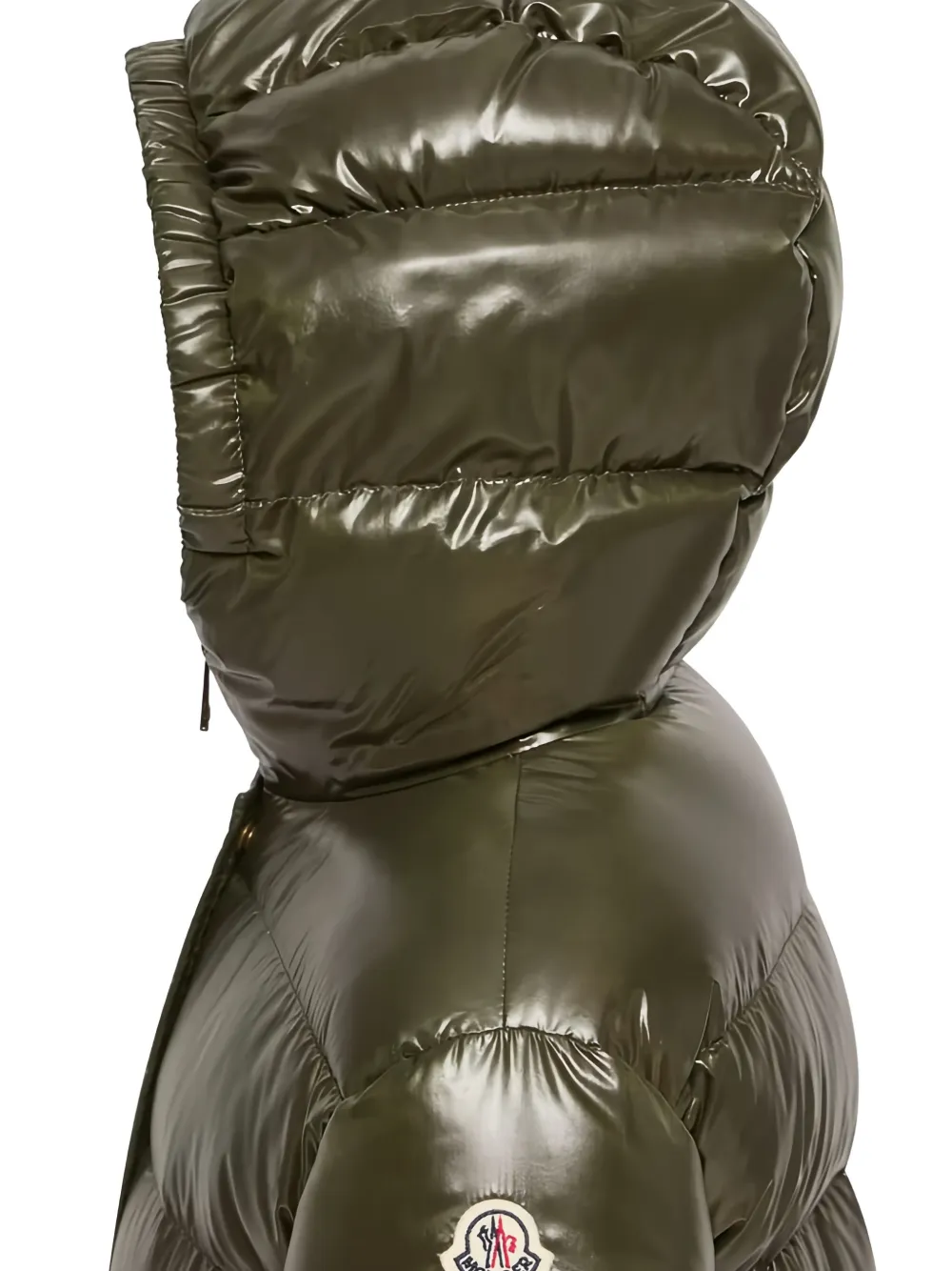 Moncler Enfant hooded quilted coat Groen