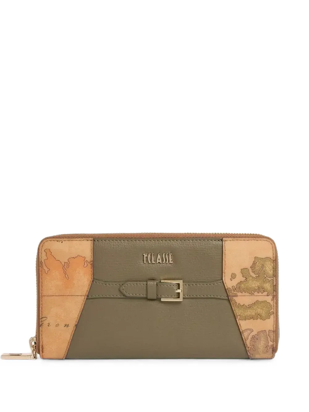 ALVIERO MARTINI 1° CLASSE Geo Saloon buckled wallet - Verde