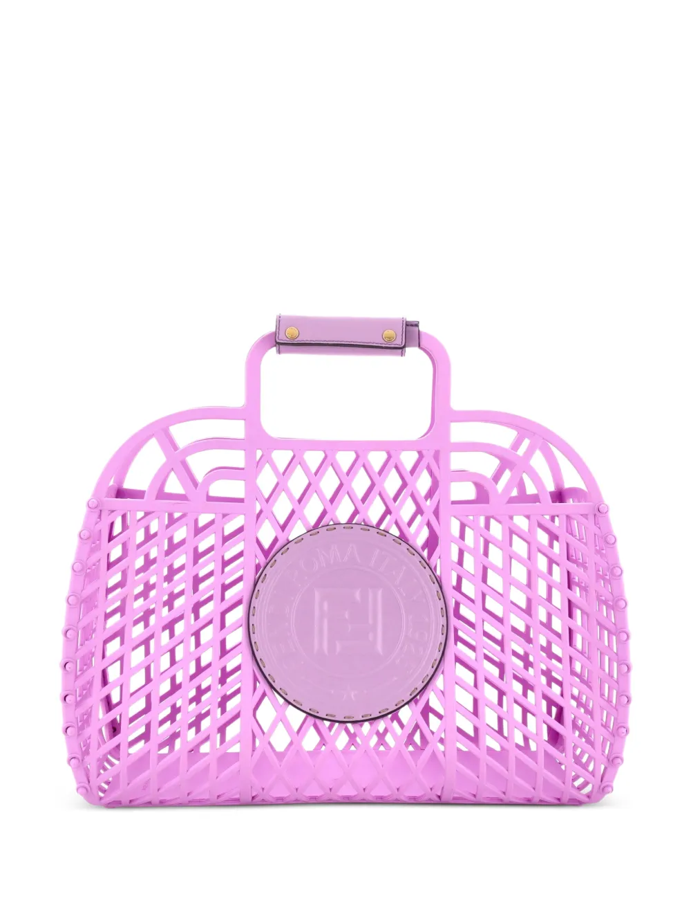 Fendi Pre-Owned Mittelgroßer Tote Bag mit FF-Logo aus PVC - Violett