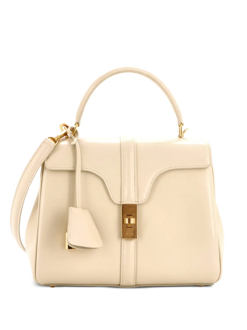 Celine Pre-Owned Borsa a tracolla 16 piccola in pelle di vitello liscia con manico - Toni neutri