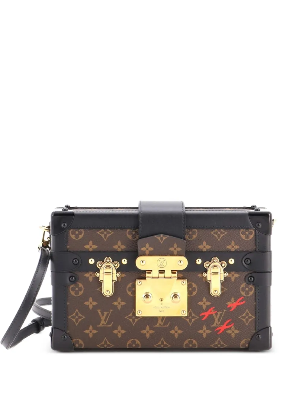 Louis Vuitton Pre-Owned Petite Malle Handbag Monogram Canvas clutch bag - Brown