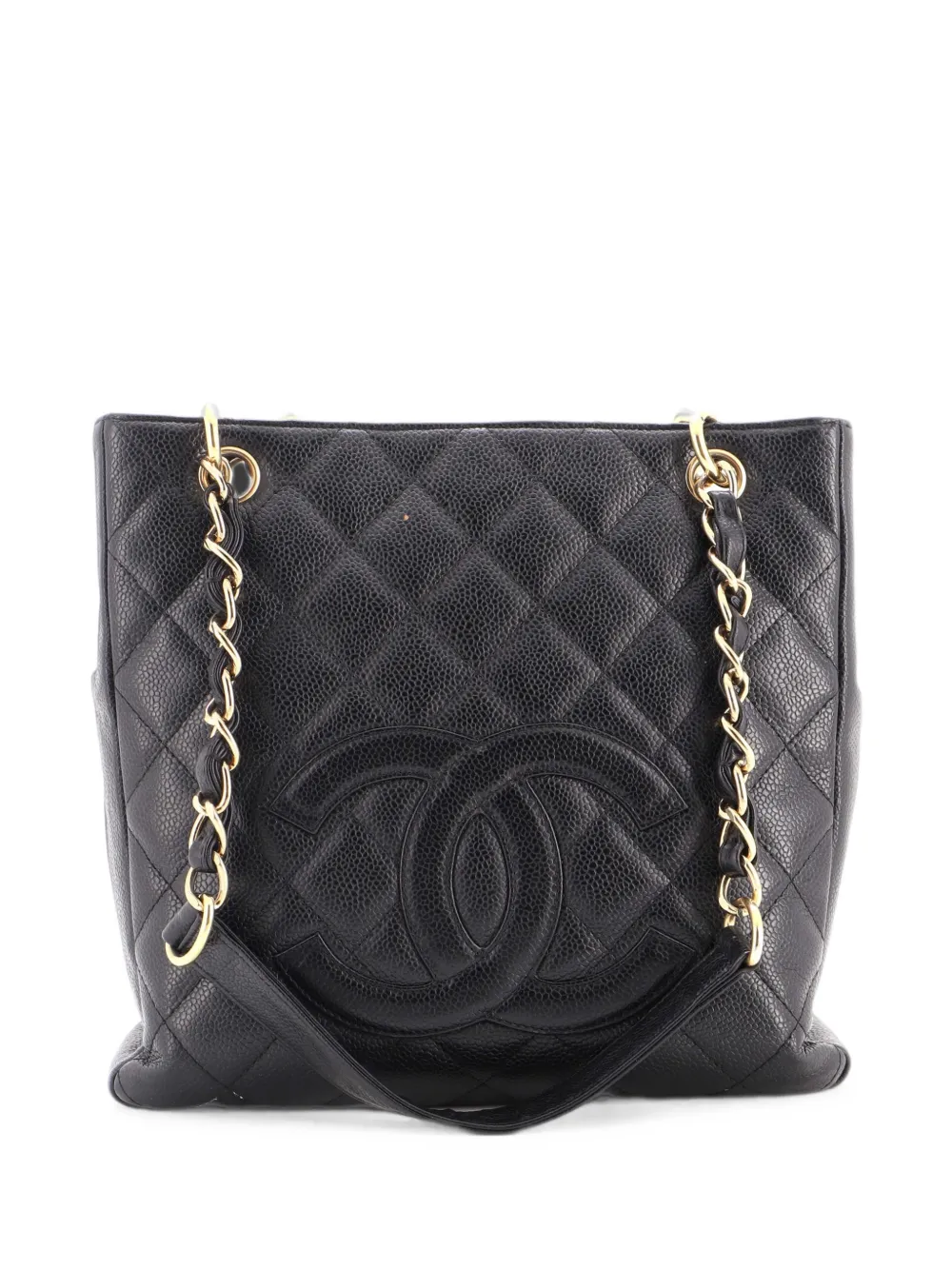 CHANEL Pre-Owned Petite Shopping Quilted Caviar tote bag - Nero