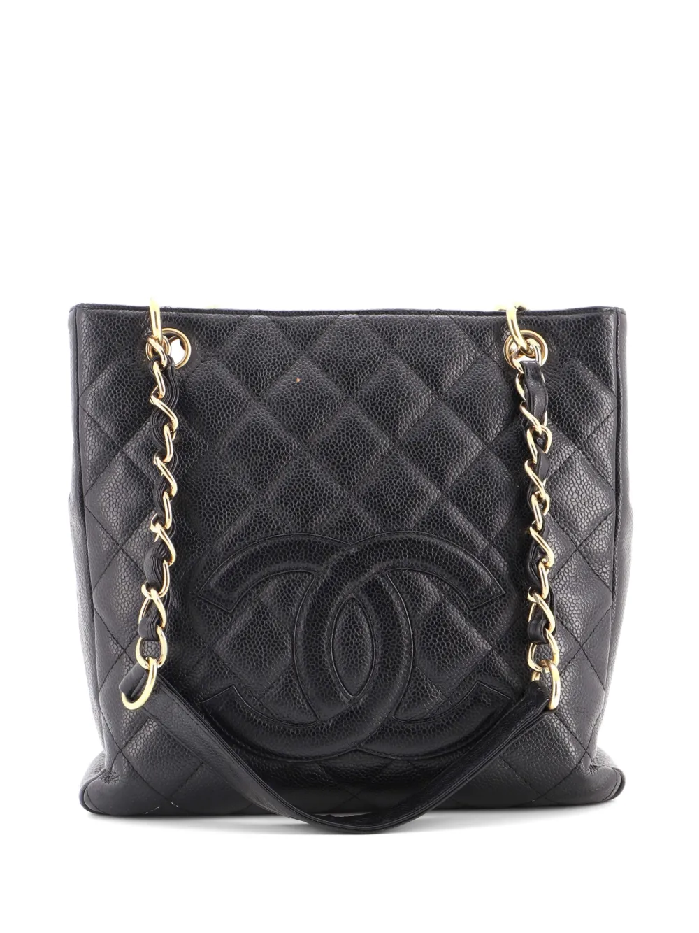 CHANEL Pre-Owned Petite Shopping Quilted Caviar tote bag - Nero