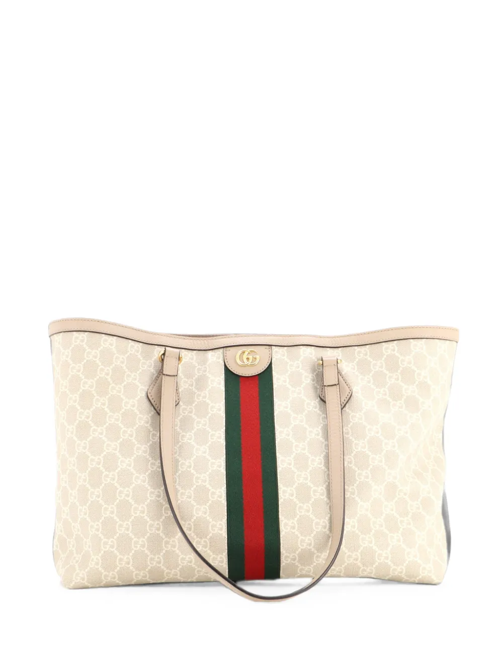 Gucci Pre-Owned Borsa tote Ophidia media in tela cerata GG - Toni neutri