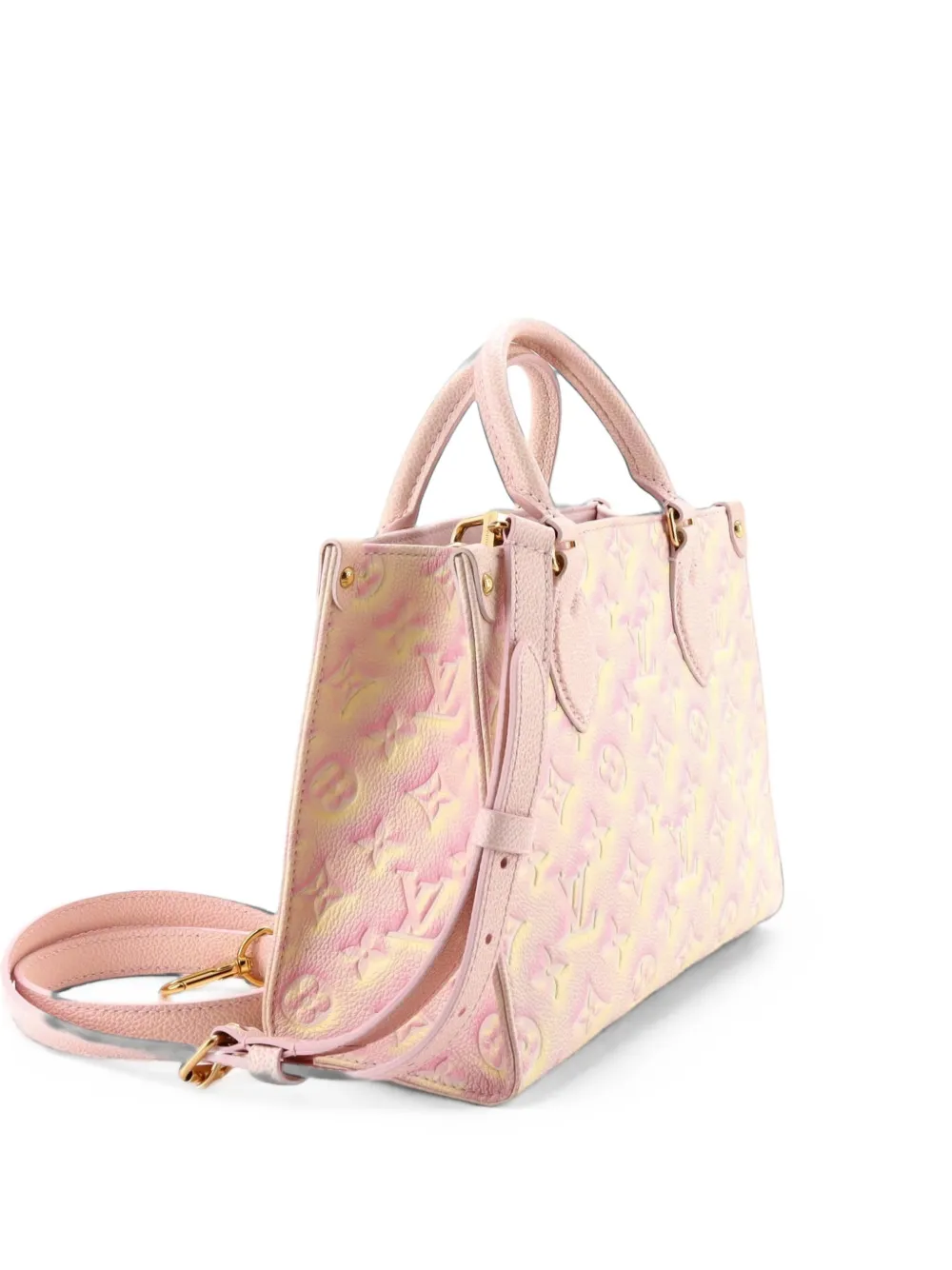 Louis Vuitton Pre-Owned Borsa a spalla OnTheGo Tote Stardust PM in pelle Empreinte con monogramma - Rosa