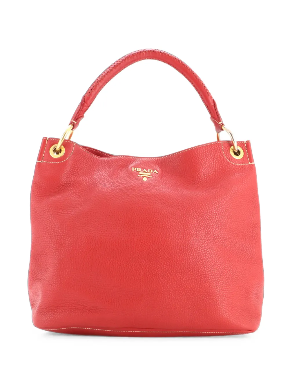 Prada Pre-Owned Rolled Vitello Daino Large hobo bag - Rosso