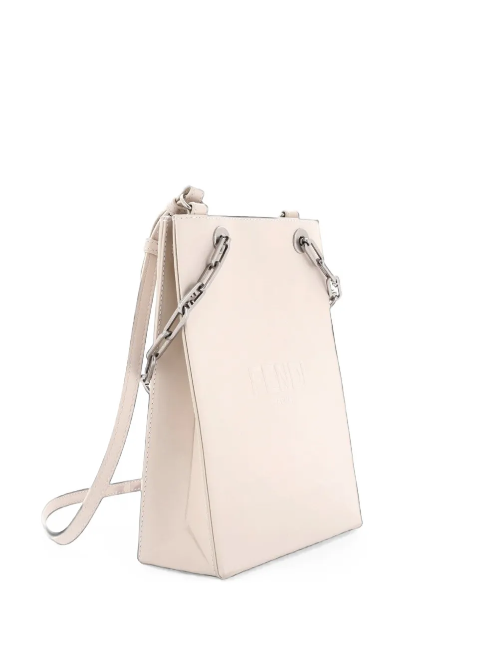 Fendi Pre-Owned Chain Shopping Leather Small tote bag - Nude
