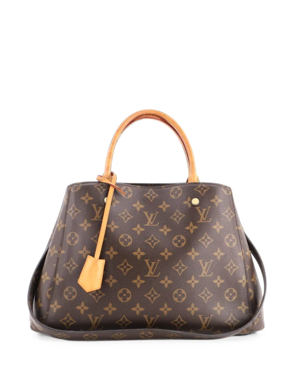 Louis Vuitton Pre-Owned Borsa tote Montaigne MM in tela con monogramma - Marrone