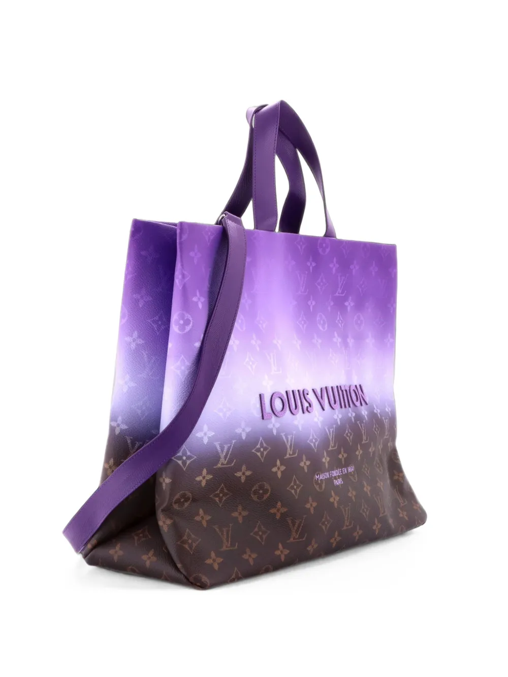Louis Vuitton Pre-Owned Borsa tote Shopper MM in tela Monogram Pigment - Viola