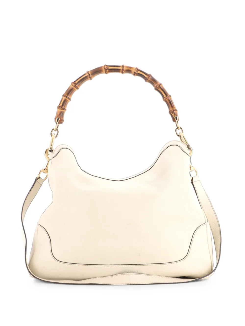 Gucci Pre-Owned Borsa a spalla Diana media in pelle e bambù - Bianco