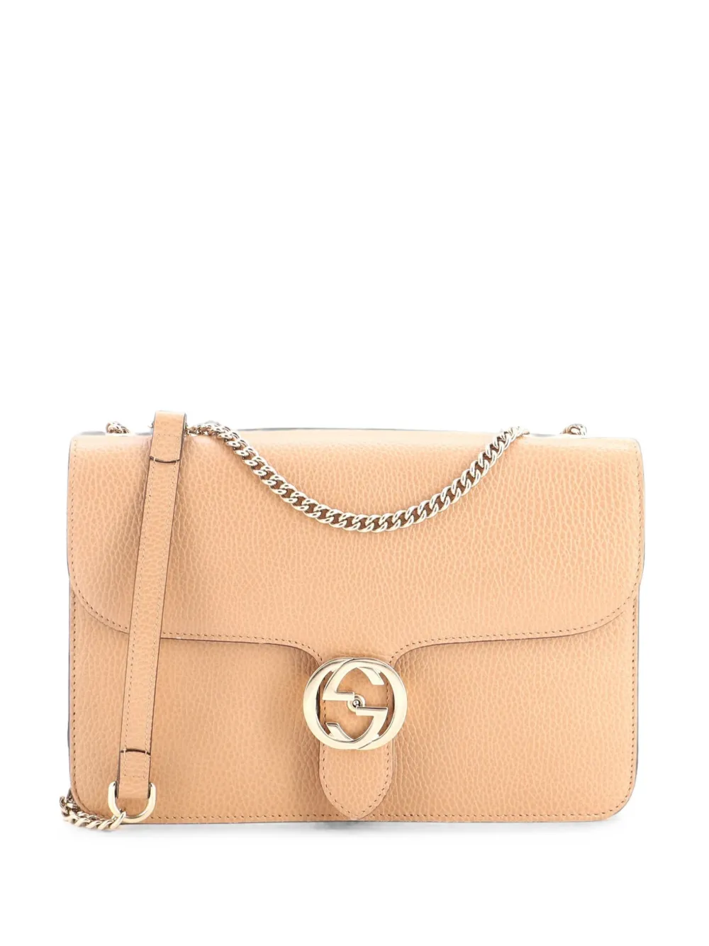 Gucci Pre-Owned Interlocking Leather Medium shoulder bag - Toni neutri