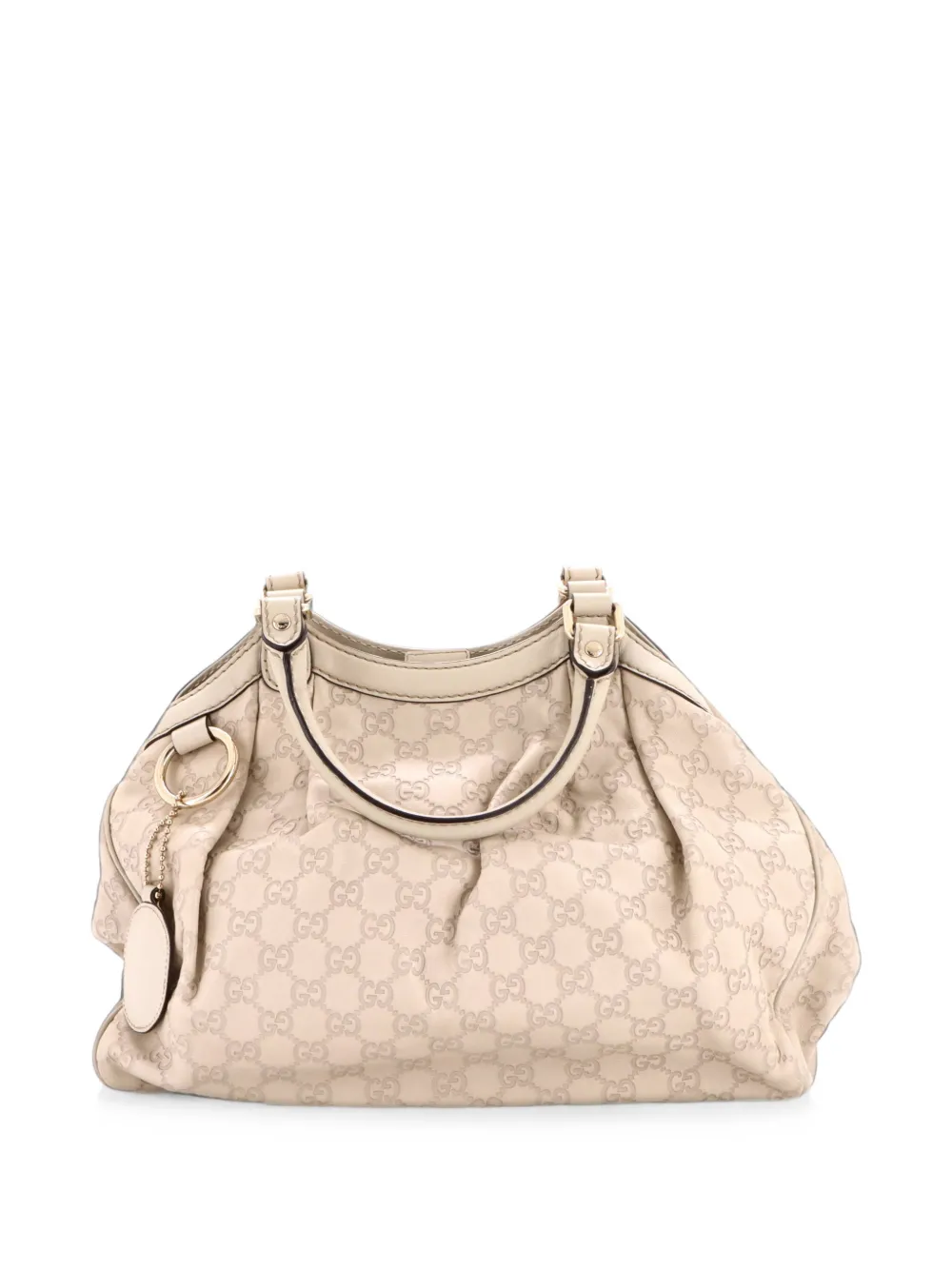 Gucci Pre-Owned Borsa tote Sukey media in pelle Guccissima - Bianco