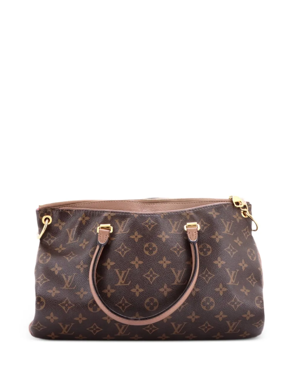 Louis Vuitton Pre-Owned Borsa tote Pallas in pelle e tela con monogramma e tracolla - Marrone