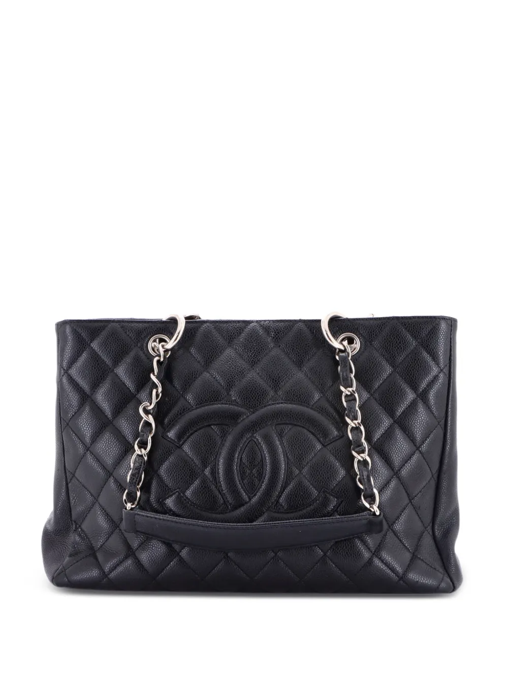 CHANEL Pre-Owned Borsa tote Grand Shopping in pelle Caviar trapuntata - Nero
