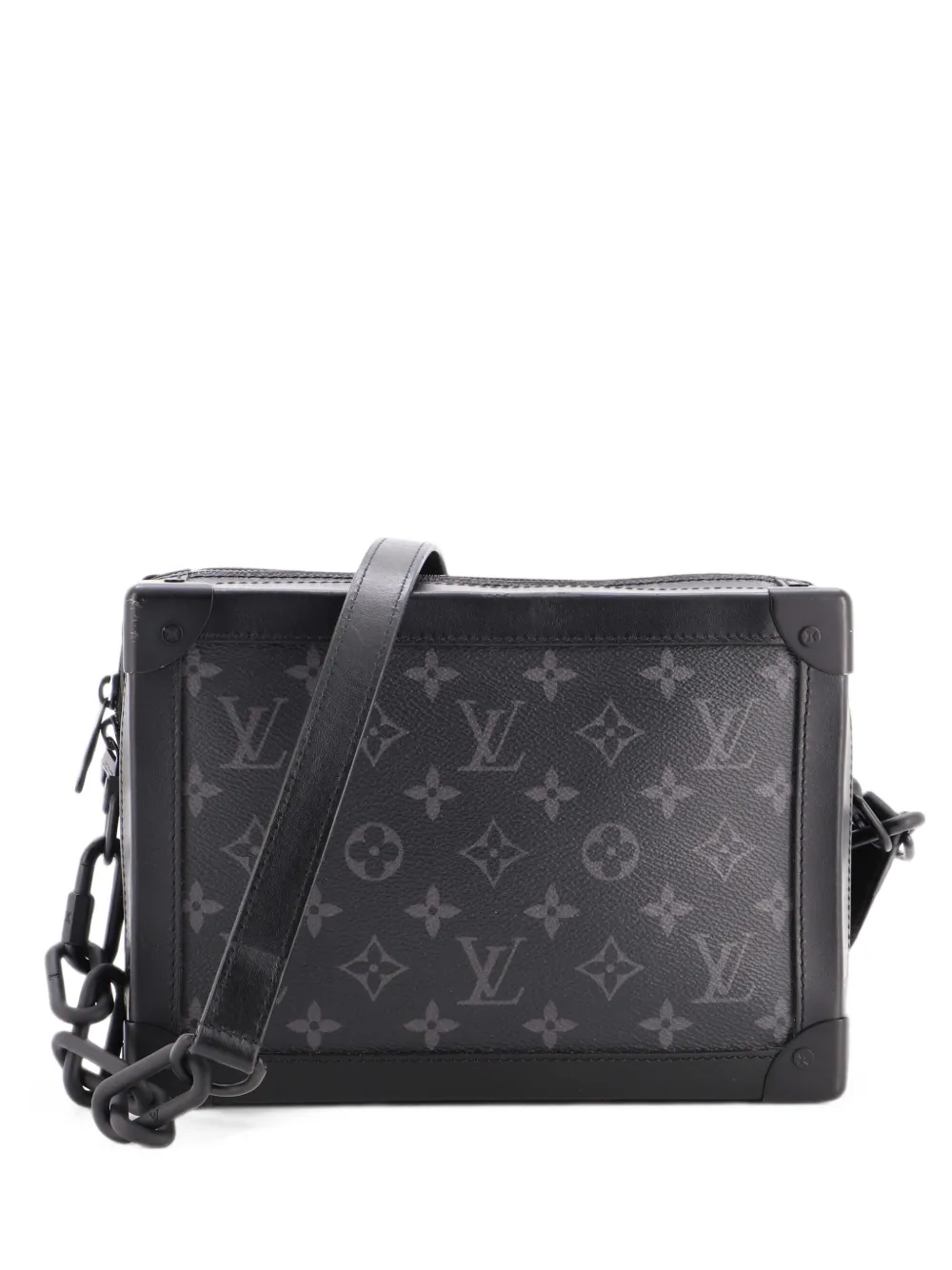 Louis Vuitton Pre-Owned Borsa a spalla Soft Trunk in tela con monogramma Eclipse - Nero