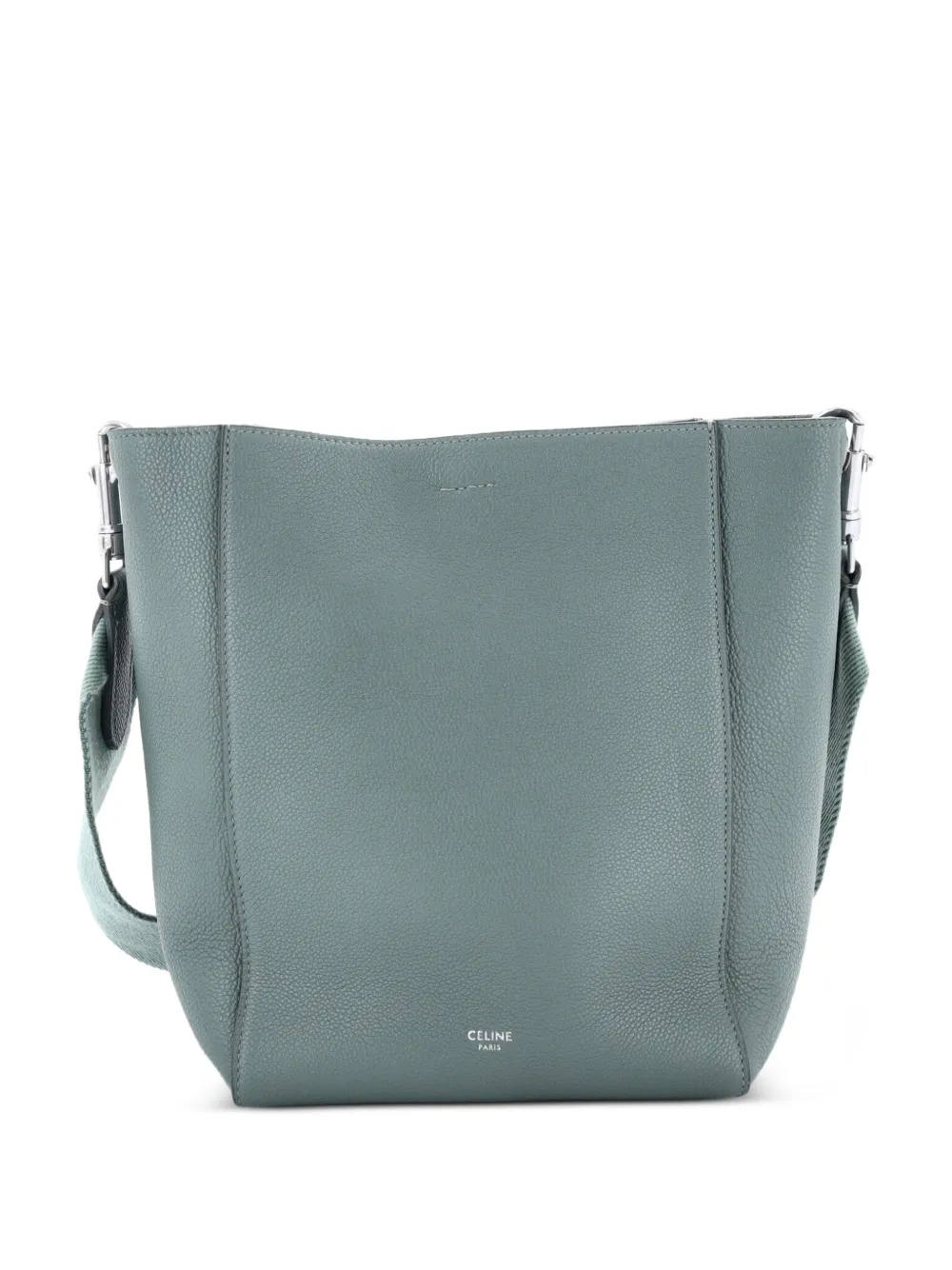 Celine Pre-Owned Borsa a spalla Sangle Seau piccola in pelle di vitello - Verde