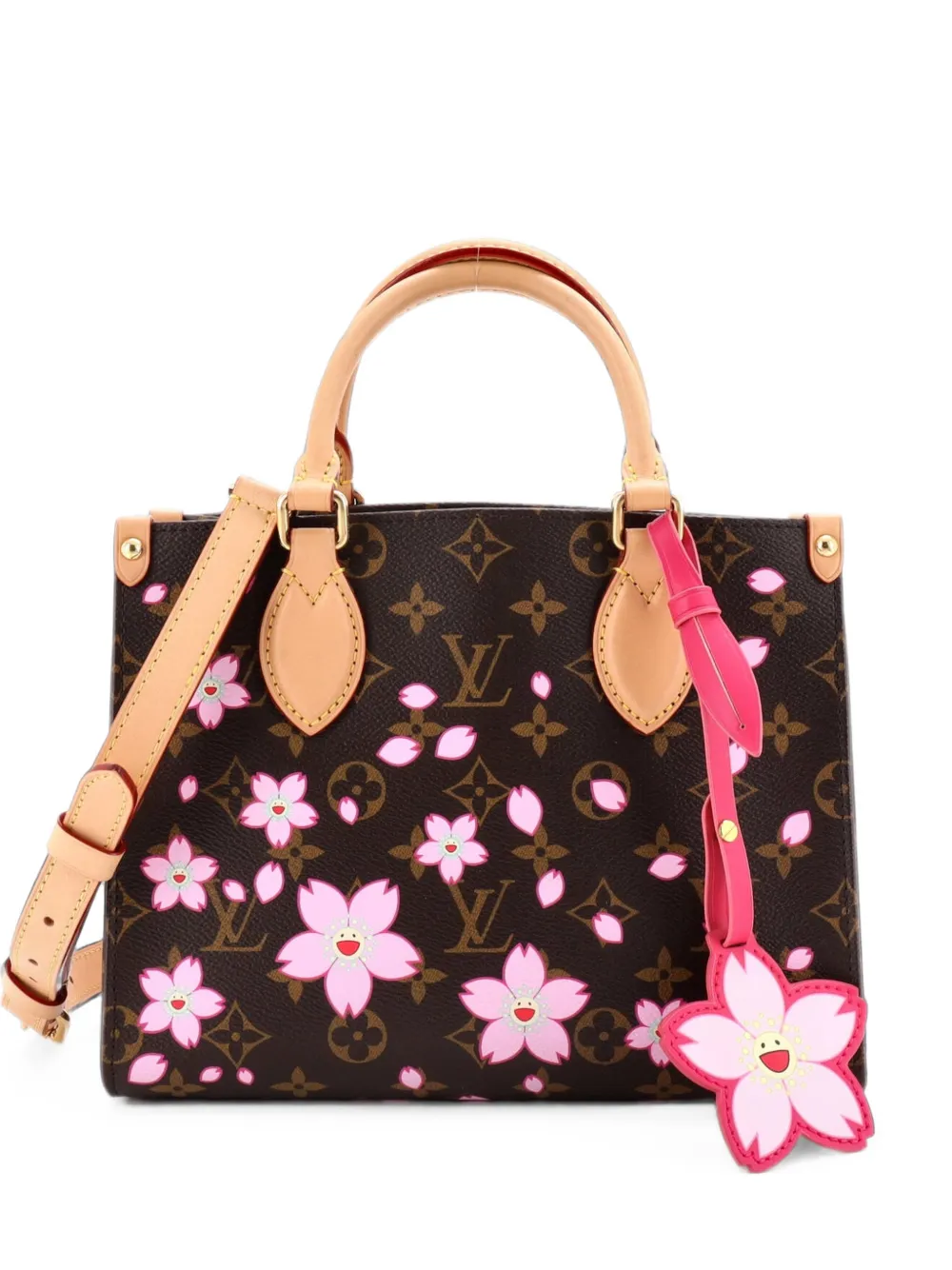 Louis Vuitton Pre-Owned x Takashi Murakami OnTheGo Limited Edition Cherry Blossom Monogram PM tote bag - Marrone