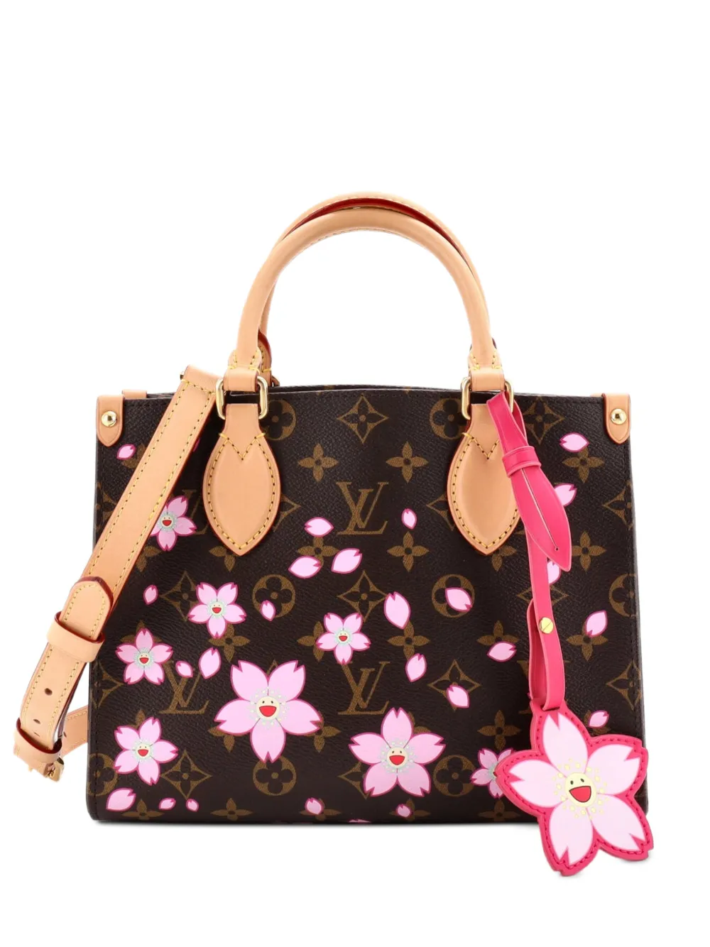 Louis Vuitton Pre-Owned x Takashi Murakami OnTheGo Limited Edition Cherry Blossom Monogram PM tote bag - Marrone