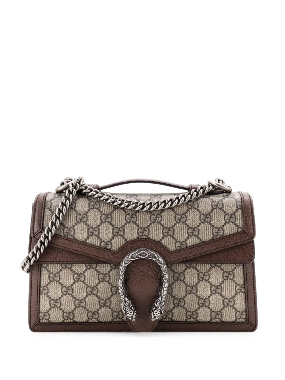 Gucci Pre-Owned Borsa a tracolla Dionysus piccola in tela cerata GG con manico e catena - Marrone