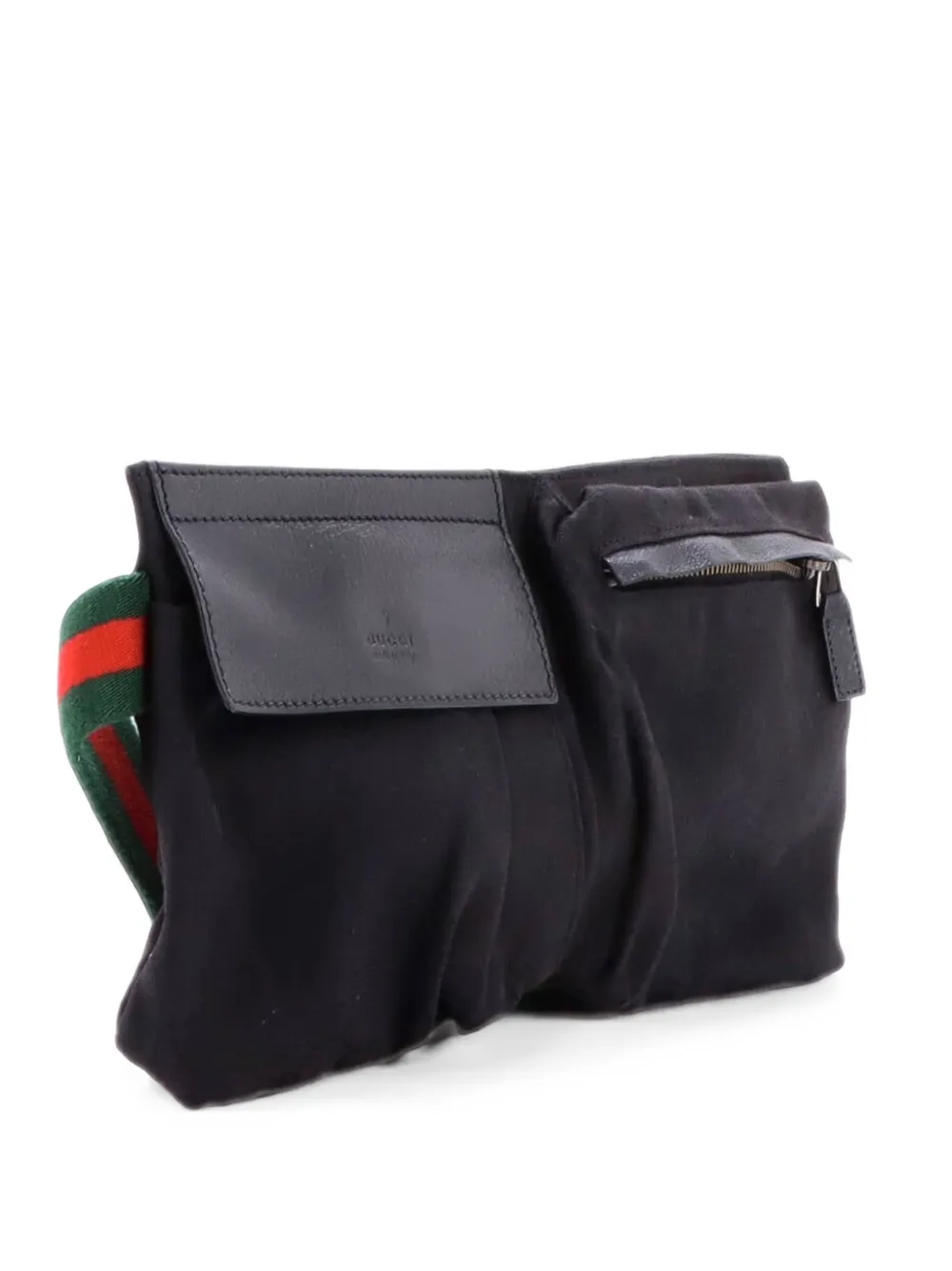 Gucci Pre-Owned Marsupio piccolo in tela GG e pelle - Nero