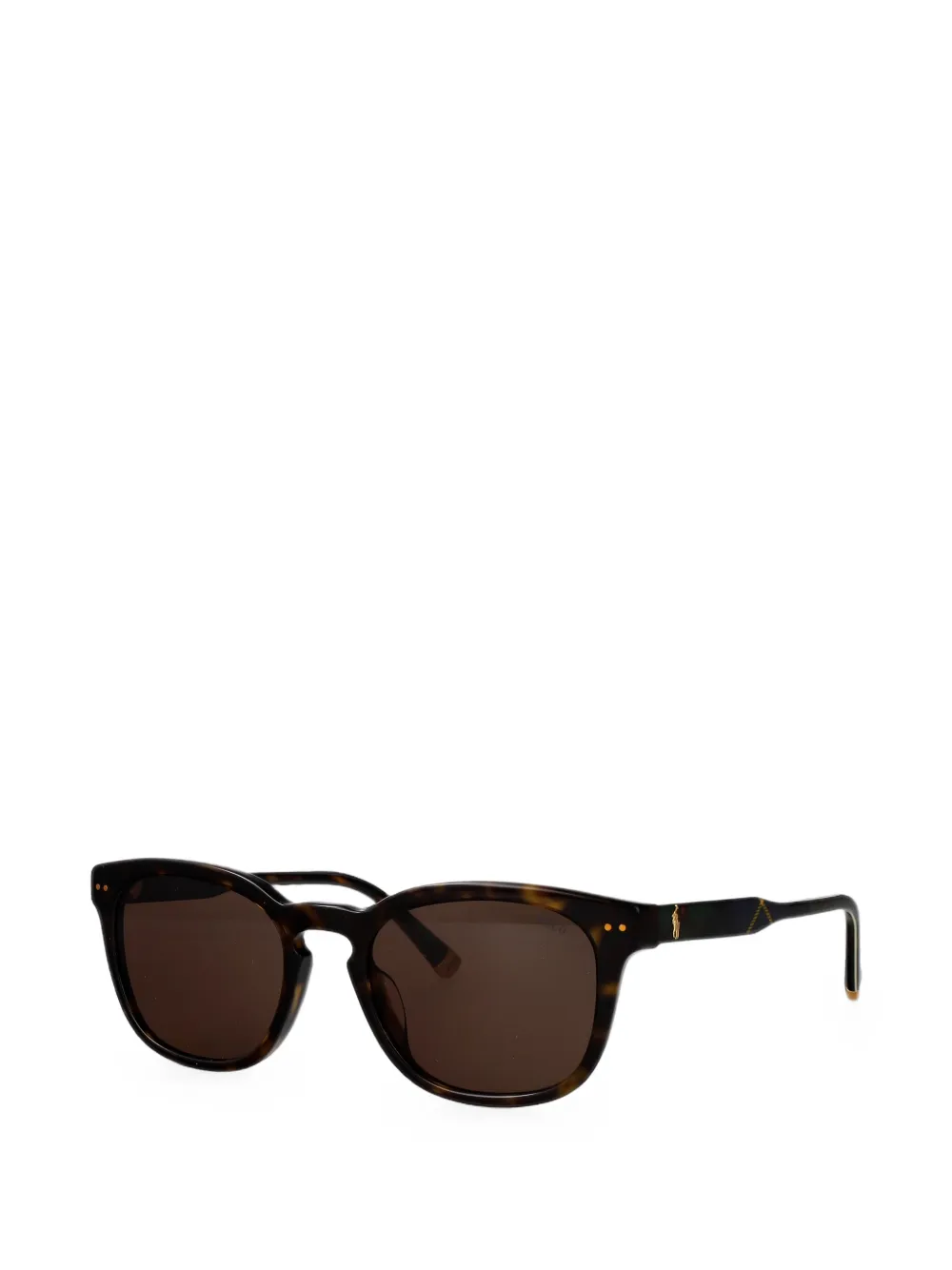 POLO RALPH LAUREN EYEWEAR Zonnebril met vierkant montuur en schildpadschild design Bruin