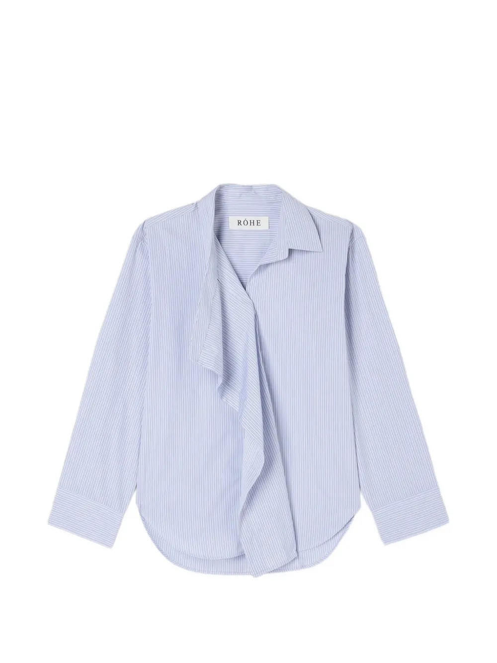 Róhe draped-panel striped shirt