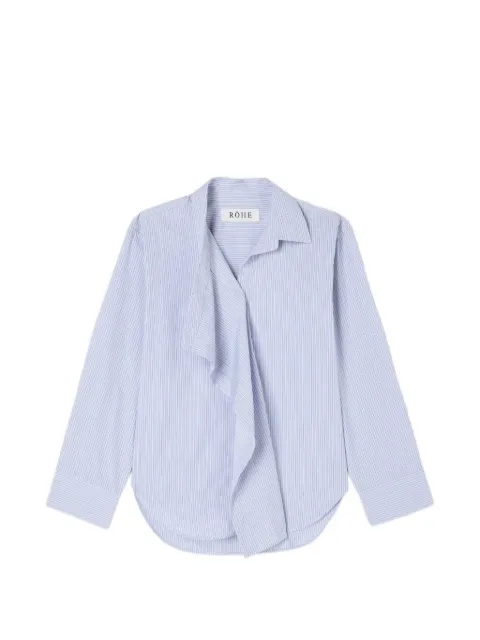 Róhe camisa a rayas con panel drapeado