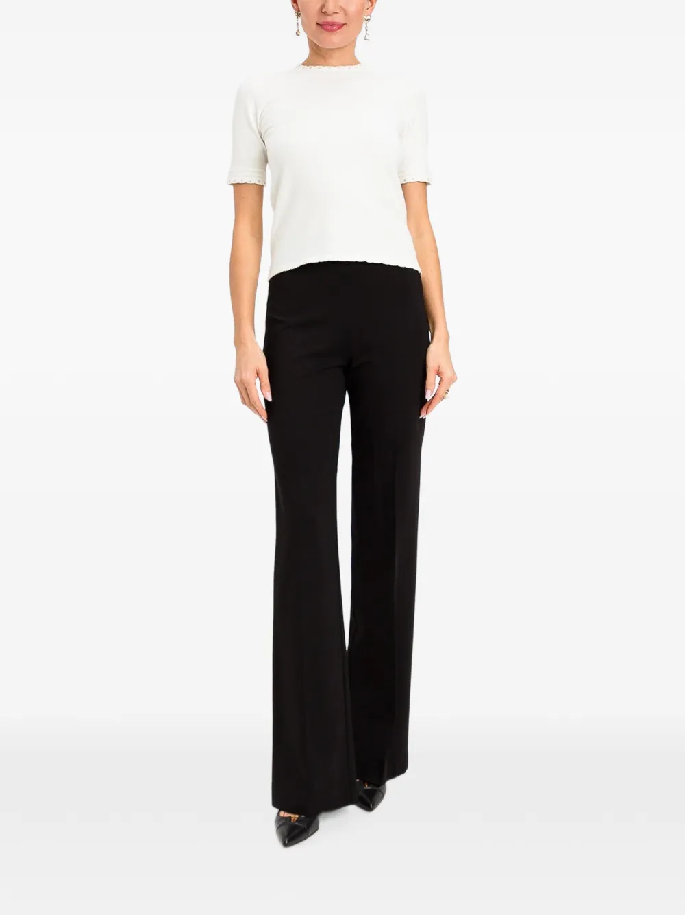 TWINSET Gewelfde trui met studs Wit