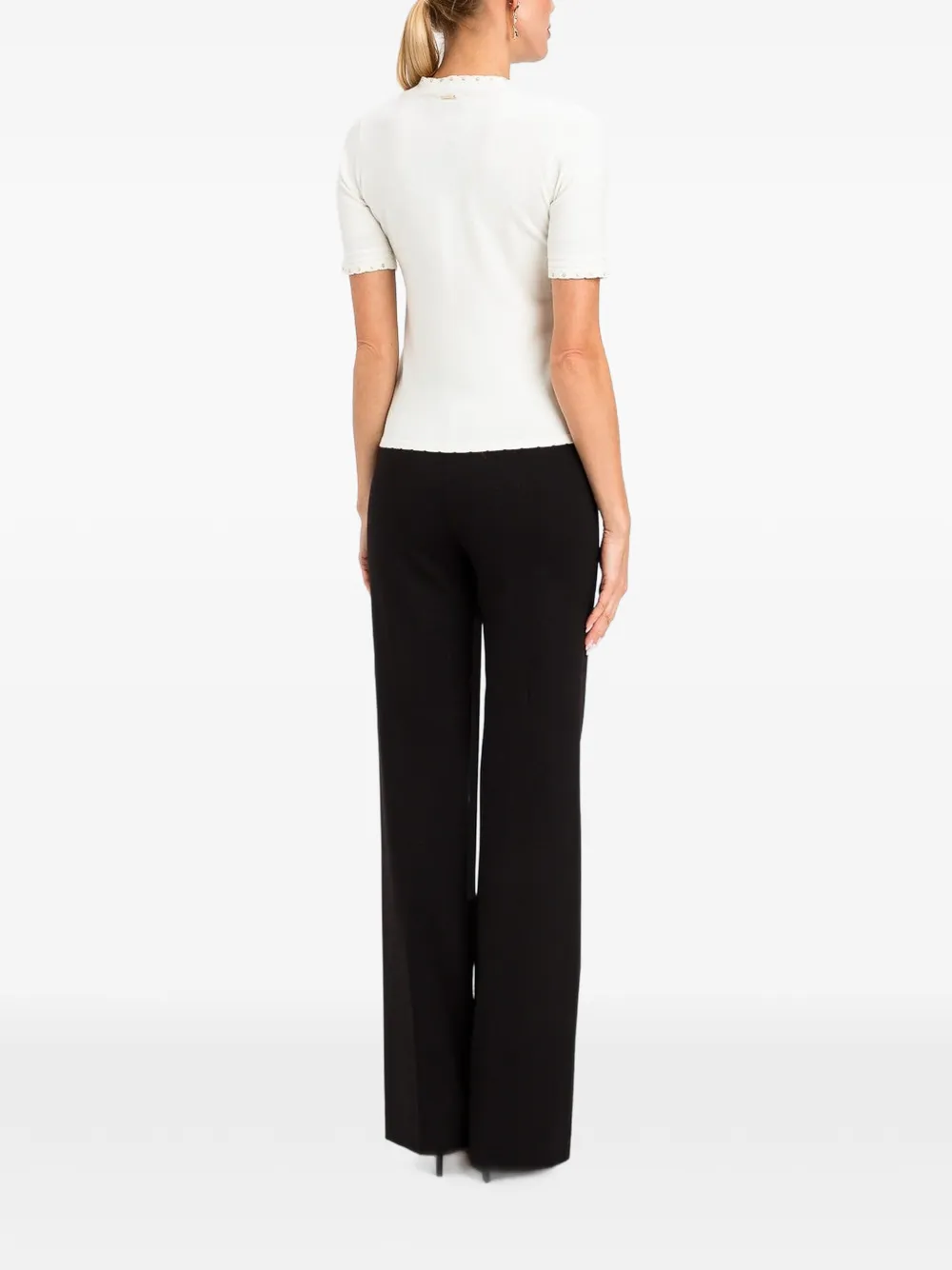TWINSET Gewelfde trui met studs Wit
