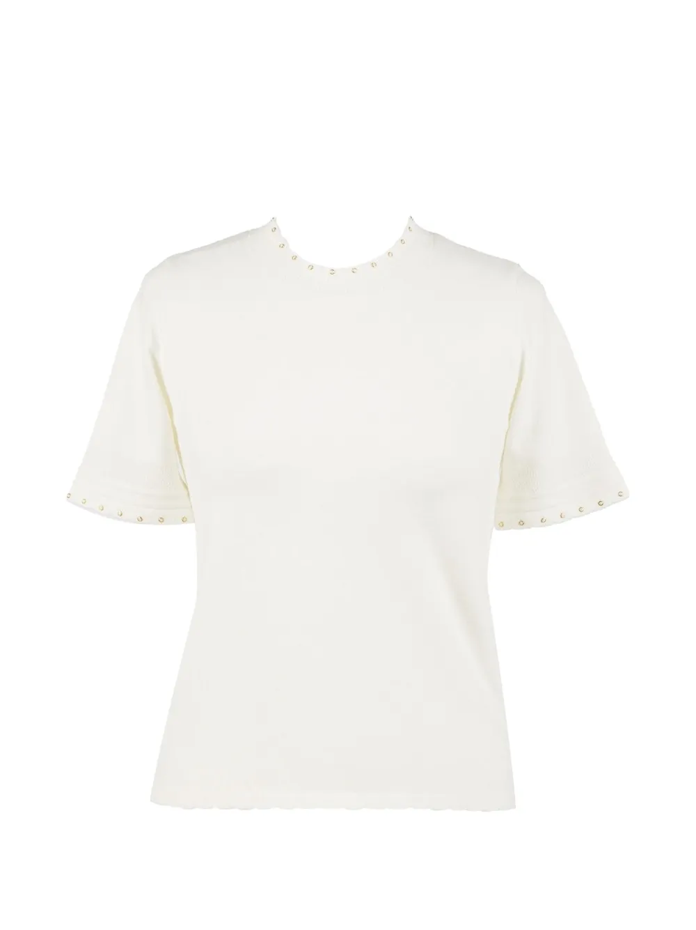 TWINSET Gewelfde trui met studs Wit