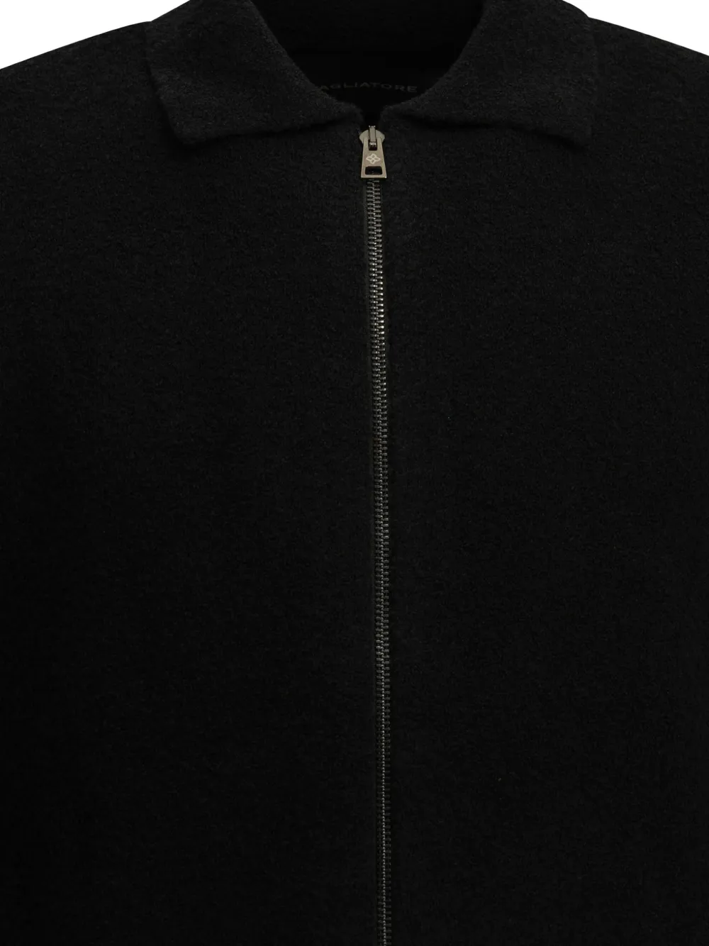 Tagliatore Vest met rits en kraag Zwart