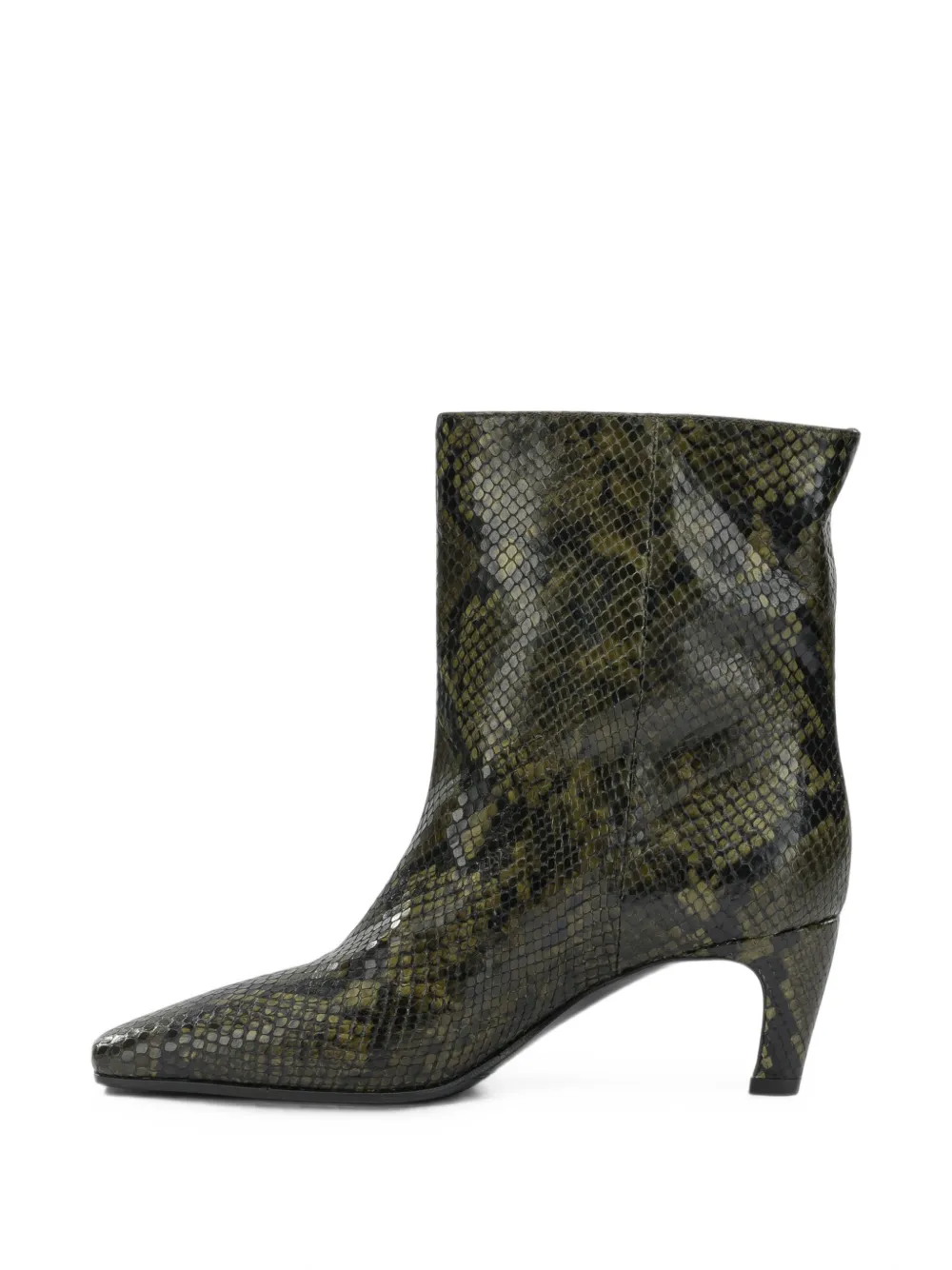 strategia shoes snakeskin-effect leather boots Groen