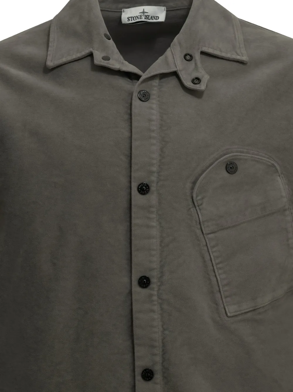 Stone Island Overhemd met logopatch Grijs
