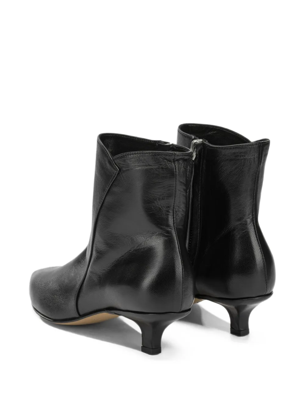 Pomme D´Or pointed-toe leather ankle boots Zwart