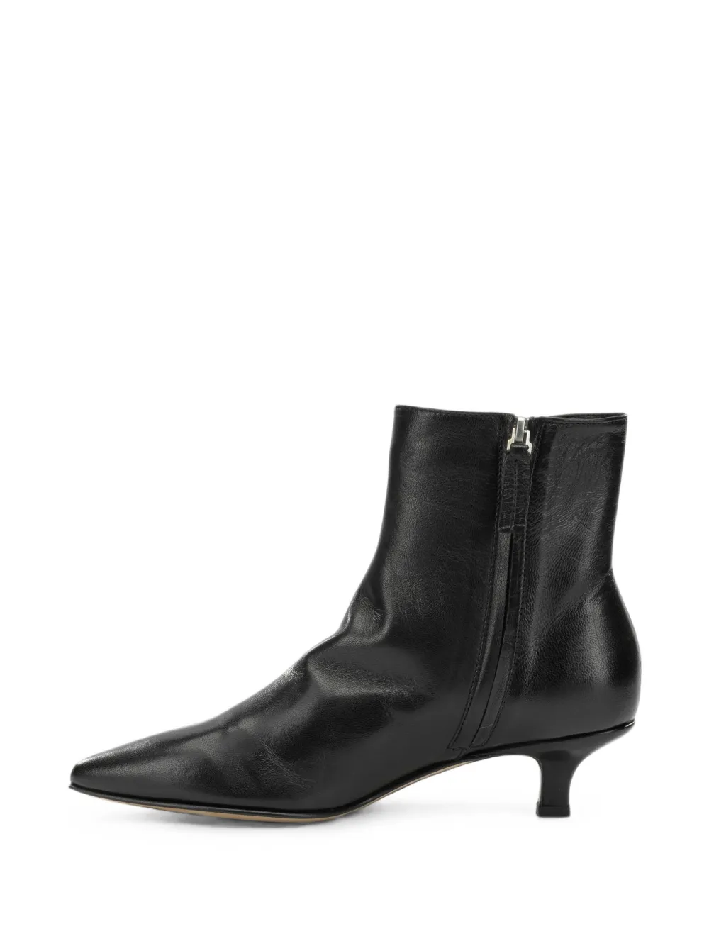 Pomme D´Or pointed-toe leather ankle boots Zwart