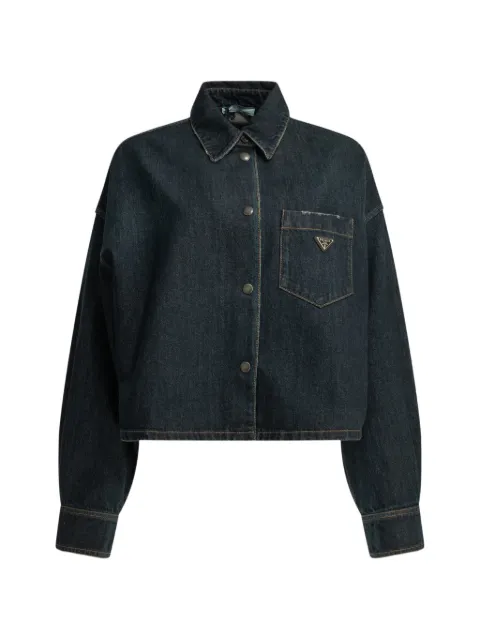 Prada logo-plaque denim jacket