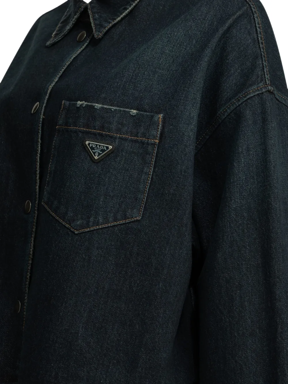 Prada Denim jack Blauw
