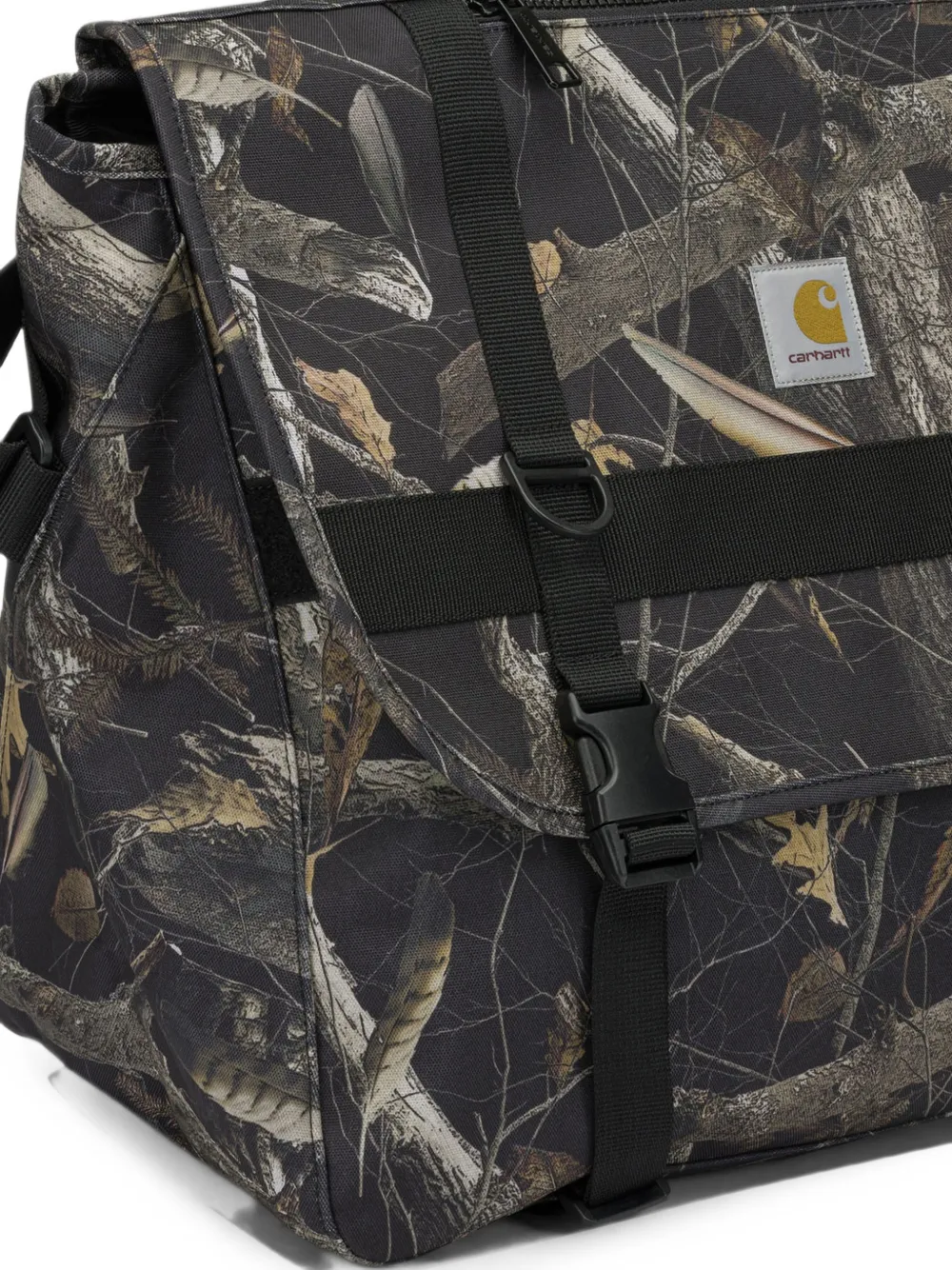 Carhartt WIP Schoudertas met gespsluiting en camouflageprint Zwart